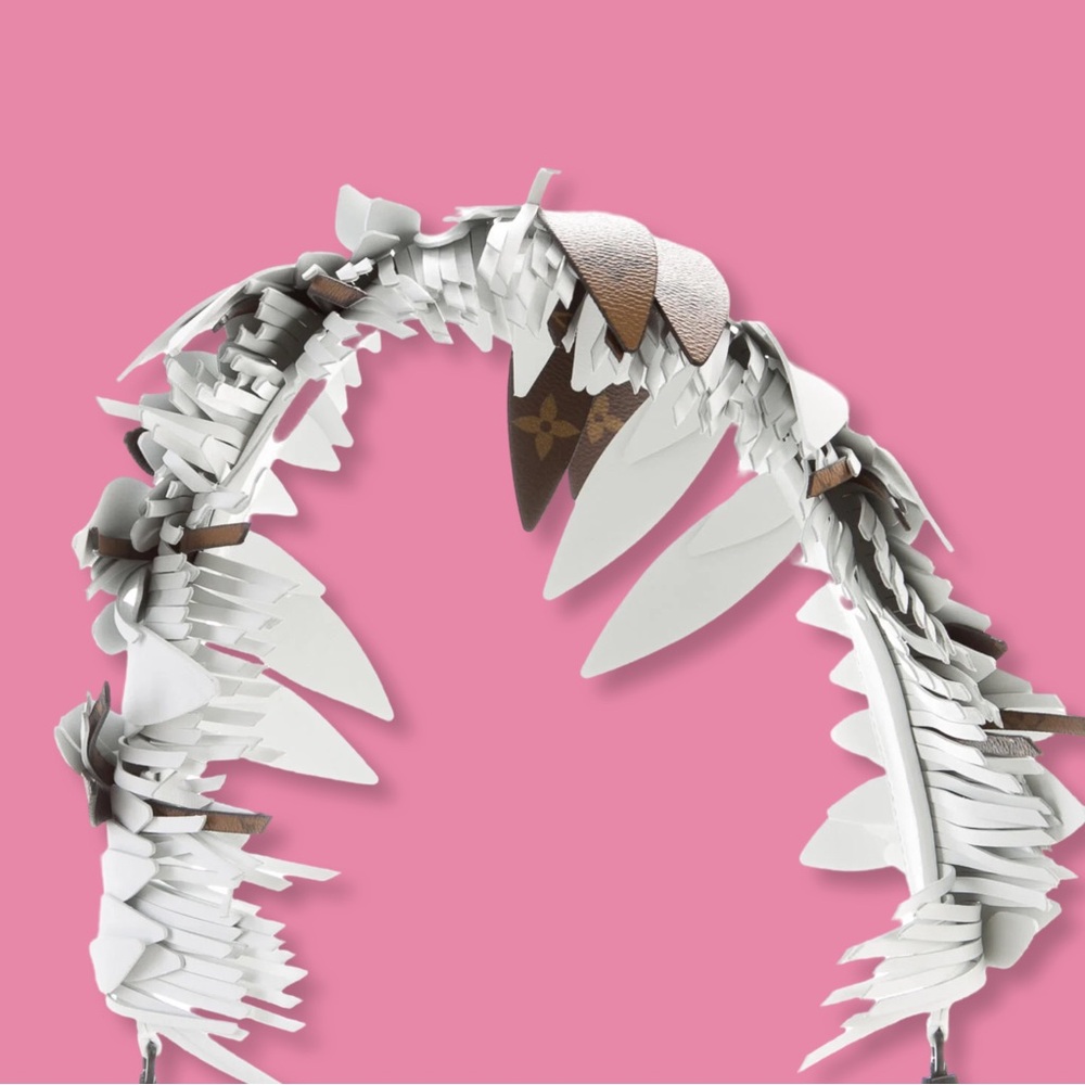 Louis Vuitton Leather Feather Strap White